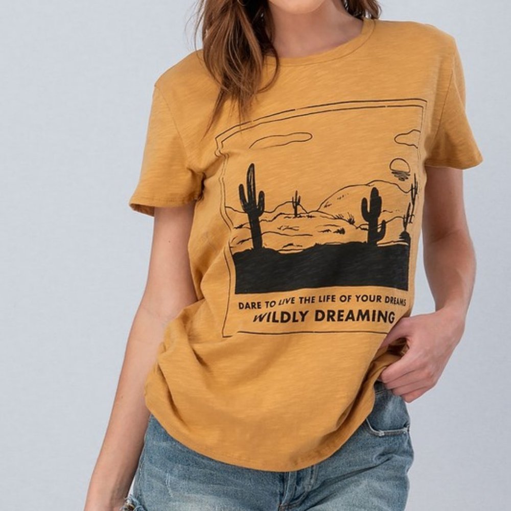 Mustard Western Graphic Tee